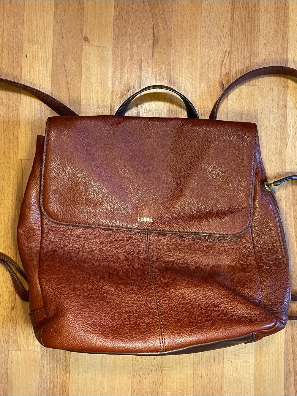 Fossil women’s Leather Backpack - Chestnut Brown